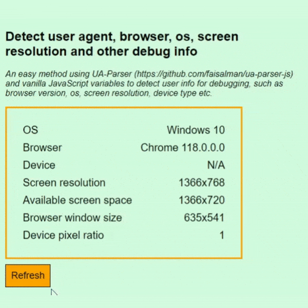 Detect User's Browser, Screen Resolution, OS, and More with JavaScript using UAParser.js Library
